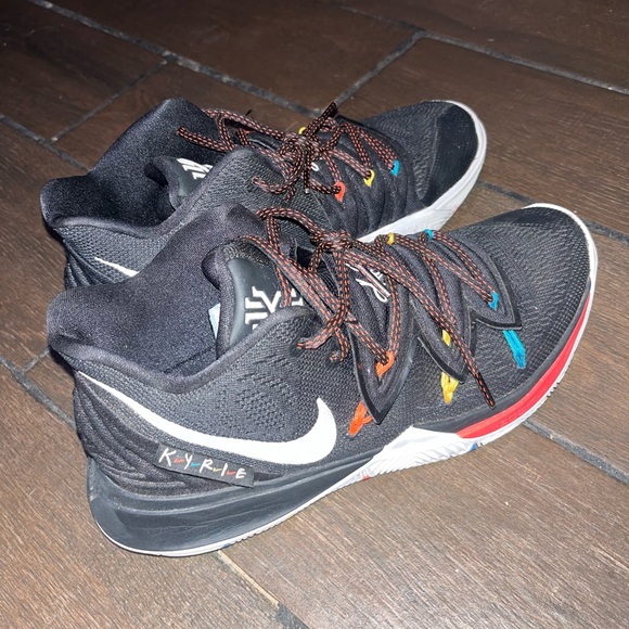 kyrie 5 black and orange